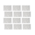 Maxwell & Williams Table Accents Placemat Rectangular - 45 x 30 cm - Frond Silver - 12 Pack-Wipe with Wet Cloth