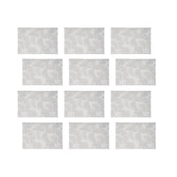 Maxwell & Williams Table Accents Placemat Rectangular - 45 x 30 cm - Frond Silver - 12 Pack-Wipe with Wet Cloth