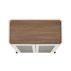 Manhattan Comfort Abbey 31.5" Modern Décor Cabinet - Maple and Off White - Set of 2-15.7" L x 31.5" W x 52.8" H