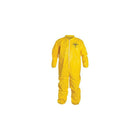 Dupont Personal Protection Coverall Tychem Qc with Elastics Yellow Lg, 6 Pack (QC125S-L)-Colour: Yellow