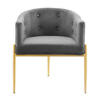 Modway Savour Tufted Performance Velvet Accent Chair - Grey-Chair Weight Capacity: 300 lb