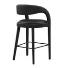 Modway Pinnacle Vegan Leather Bar Stool - Black Black - Set of 2-7