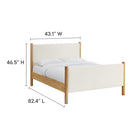Modway Maven Full Size Boucle Upholstered Platform Bed - Feather Oak-8