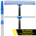 Gritt Commercial Pro Window Washing Cleaning Kit - 18" Squeegee - 18" Washer - 6' Telescopic Pole - 3 Pack-Tools easily attach to the included telescopic 6' pole