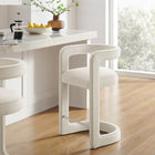 Modway Winslow Performance Velvet Counter Stool - Alabaster-Stain-Resistant Upholstery