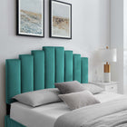 Modway Noelle Performance Velvet Twin Headboard - Teal-Durable Stain-Resistant Fabric