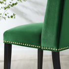 Modway Baron Performance Velvet Dining Chairs - Emerald - 2 Pack-Dense Foam Padding for Comfort