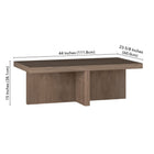 Hudson&Canal Boden 44"W Rectangular Coffee Table - Antiqued Grey Oak-9