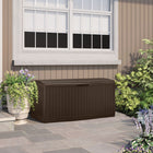 Suncast Herringbone Deck Box - 124 Gal. - Java-All weather construction provides water resistance and UV protection. 