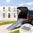 PawHut Foldable Dog/Car Ramp with Anti-Slip - 10 Steps - Grey-Folds down compactly, making storage and transport effortless
