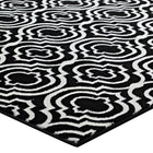 Modway Frame Transitional Moroccan Trellis Area Rug - 5 ft W x 8 ft L - Black/White-Stain Resistant / Easy To Clean
