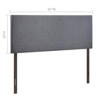 Modway Region Upholstered Queen Headboard - Smoke-Elegant, expansive design
