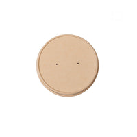 Eco-Packaging Compostable Bamboo Fibre Soup Lid - 90mm - 500 Pack-made from 100 percent renewable resources