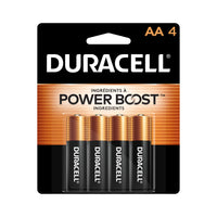 Duracell Coppertop AA Alkaline Batteries - 4 Pack-FORMULATED WITH POWER BOOST INGREDIENTS: AA batteries contain patented POWER BOOST Ingredients which deliver lasting performance in your devices