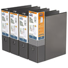 QuickFit Heavy Duty File Binder - Quickload D Ring - 4" - Black - 4 Pack-D Ring, Black, 650 Sheet Capacity, 4"