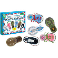 Carson Dellosa Education I Can Tie My Shoes Lacing Cards - Grade PK-1 -Improve fine motor skills and eye-hand coordination while learning to tie shoes