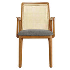 Modway Monarch Wood and Rattan Dining Armchair - Honey/Natural/Grey-8