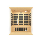 Westinghouse 3-Person Infrared Sauna with Light Therapy - 61" W x 43" D - Yellow Brown-Colour therapy LED lights and roof panel light strips