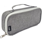 Hilroy Grid Case Zipper Pencil Pouch - Grey-Spacious main compartment
