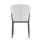 Manhattan Comfort Kirsten 20.5" Modern Leatherette Upholstered Dining Chair - White - Set of 2-Delivered to you Fully Assembled! No Assembly Required
