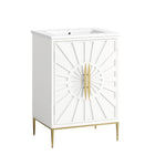 Modway Awaken 24" Bathroom Vanity - White-MDF and Solid Wood