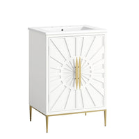 Modway Awaken 24" Bathroom Vanity - White-MDF and Solid Wood