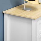 HOMCOM 39.4" L Sideboard Buffet Cabinet - White-Practical handles for easy opening