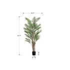 Monarch Specialties 83" Artificial Indoor Palm Tree - Floor - Black Pot-Requires no special lighting or watering, offering worry-free maintenance and an environmentally friendly way to bring the beauty of the outdoors inside with this artificial plant