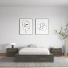 Nexera James Platform Bed - Full Size - Grey Oak-No Box Spring Needed: Compatible with your preferred mattress (sold separately), includes reliable center supports