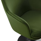 Modway Lippa Swivel Dining Performance Velvet Armchair - Black Moss Green-9