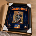 Frameworth New York Knicks 2026 Champions: OG Anunoby Trophy PhotoGlass Framed Photo - 18" W x 22" H - Orange-6