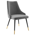 Modway Adorn Tufted Performance Velvet Dining Side Chair - Grey-Vintage Modern Accent Dining Chair