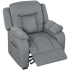 HOMCOM Massage Recliner with Quiet Motor - Grey-Eight massage points sooth back, waist, thighs, legs with customizable timers