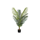 Monarch Specialties 47" Artificial Indoor Palm Tree - Floor - Black Pot-Add a tropical burst of greenery to any floor of your home or office with this 47" tall artificial indoor palm tree in a 5" black pot