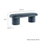 Modway Orla Performance Velvet Bench - Cadet Blue-Dense Foam Seat