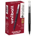 uni-ball Erasable Gel Pens - 0.7mm - Black - 12 Pack-Gel Pens