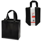 Staples Reusable Bags - 8.7"W x 9.0"H x 4.3"D Laminated - Black - Small - 25 Pack-Made of laminated polyester material