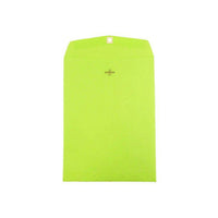Jam Paper Colored Envelopes with Clasp Closure - 9" H x 12" W - Ultra Lime Green - 10 Pack-Color: Lime Green