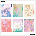 The Happy Planner 2026–2027 Classic Disc Bound Dated Planner - 9-3/4" x 5-5/16" - Blurred Fleurs Coral-Coordinates beautifully with other items in the Blurred Fluers collection