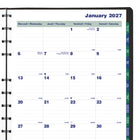 Blueline 2027 MiracleBind 16-Month Monthly Planner with Twin-Wire Binding - 10-3/4" x 8-1/8" - Black - Bilingual-100% post-consumer recycled paper