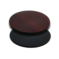 Flash Furniture 24" Round Table Top with Black or Mahogany Reversible Laminate Top-Restaurant Dining Table Top