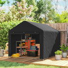 Outsunny 6.6' x 7.8' Portable Shed-Uses 160gsm PE fabric, providing all-weather protection from rain and UV rays

