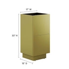 Modway Quantum 18" Bathroom Vanity Cabinet - Gold-Full-Glide Drawer