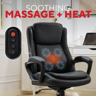 Staples Massage Chair - Black-Layered foam comfort seat cushion