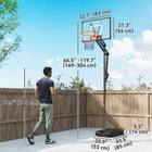 Soozier Portable Basketball Hoop with 33" Shatterproof Board-Shatterproof backboard withstands powerful shots for long-lasting fun
