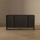 Manhattan Comfort Novara 60" Contemporary 4-Door Sideboard - Black-30 Day Limited Manufacturer's Warranty