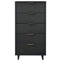 Manhattan Comfort Granville 23.62" Modern Tall Narrow Dresser - Dark Grey-Modern- Contemporary with a taste of Glam -Tall and Narrow Dresser for Bedroom Use.
