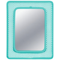Locker Gear Magnetic Mesh Locker Mirror - Teal-Sleek and functional - modern mesh design adds style and durability