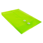 JAM Paper Plastic Envelopes - Button and String Tie Closure - Legal Open End - 9.75" W x 14.5" H - Lime Green - 12 Pack-Envelopes are an excellent organization tool