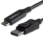 Startech 6ft USB Type-C to DP 1.4 Alt Mode Video Adapter Converter Cable - Black-High performance: USB-C to DisplayPort 1.4 (32.4Gbps) adapter cable compatible w/ HDR/DisplayHDR, HBR3, Display Stream Compression (DSC), HDCP 2.2/1.4. 8K 60Hz (7680x4320), 5K 60Hz, 4K 120Hz & 1080p